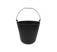Seau en plastique noir avec anse 22 litres