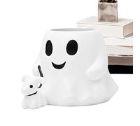 Seau fantôme d'Halloween - Pots de fleurs fantômes les plus mignons | Pot de fleurs en forme de chien qui marche | Jardinières pour d'intérieur | Pot de fleurs fantôme d'Halloween pour