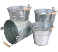 Seau galvanisé de 8 litres Diamètre 28 cm