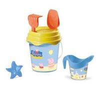 Mondo Toys - BUCKET SET + WATER CAN PEPPA PIG -Seau 17 cm avec cruche pour eau - Jouet de plage (6 pièces) pour enfants - 28053