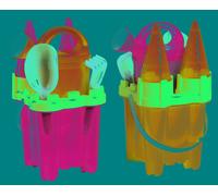 Seau Garni Château Remparts Translucide Modèles Assortis