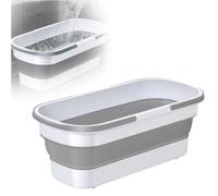 Seau Grand Balai Plat de Style,Seau Grande serpillère Plate, Seau de Nettoyage Balai Industriel avec tête rotative Blanc