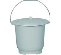 Seau hygiénique en plastique - SHGM - Pour adulte - Blanc cassé