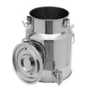 Seau INOX 5l/10l Alimentaire,Bidon Alimentaire avec Robinet Pot À Lait INOX avec Couvercle Pots À Lait Réservoir Scellé en Acier Inoxydable,Capacity-22L
