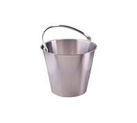 Jantex Seau en acier inoxydable 12 litres, argent, seau en métal, poignée pivotante solide, taille : 270 (H) x 310 (haut)/200 (base) Dia mm, tâches quotidiennes de nettoyage ou de transport, J807