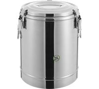 Seau isolé 20L en acier inoxydable Bouteille de soupe Transport de soupe Argent