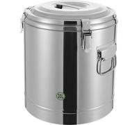 Seau isolé 30L en acier inoxydable Bouteille de soupe Transport de soupe Argent