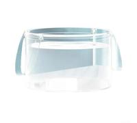 Seau léger et portable pliable pour le camping, les pique-niques, les voyages, grande capacité transparent pour un rangement facile de l'eau et des fournitures (L)