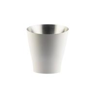 Seau métallique professionnel Alloy 5L - Pour 2 bouteilles de vin ou de champagne - Design élégant en aluminium blanc