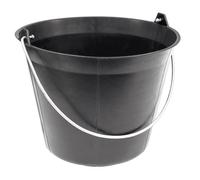 SEAU 11L NOIR PLASTIQUE FOND PLAT ANSE 6,3 MM MONDELIN - 341000