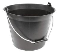 Seau plastique noir 11 litres poignee anse 5,3mm