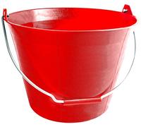 SEAU PLASTIQUE ROUGE 11 LITRES Anse 5,3mm