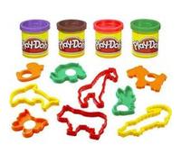Seau Play-Doh Animaux avec 4 pots d'argile et 9 formes d'animaux