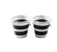 Seau Pliable 5L Matériau PP TPE Résistant Chaleur | Design pliable ultra-mince 5,5cm, rangement pour facile dans pour tiroir, pour idéal voyages et petits espaces