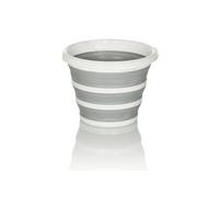 Seau pliable, CLEAN SILR 10l rond plastique gris/blanc
