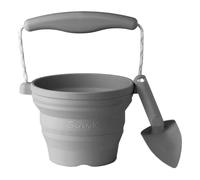 Seau Pliable En Silicone Avec Truelle ? Jouet De Jardin Et De Plage Souple Et Coloré Grey TU