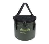 Seau Pliable en Tissu, Panier Égouttoir Portable avec Poche en Maille, Contenant d’Eau pour Camping, Pêche et Lavage de Voiture - Compact, Polyvalent, Drainage Efficace (Vert OD)