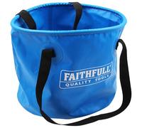 Seau Pliable étanche Faithfull - Conteneur léger en PVC avec poignées Robustes et Design Compact et Pliable à Plat pour Le Nettoyage, la vidange et la plomberie - Capacité de 20 L