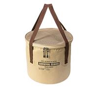 Seau Pliable - Grande Solution de Stockage d'eau de 22 L | Conteneur Pliable de Camping Portable avec Panier d'évacuation | Voyage, randonnée, pêche et Pique-Nique, Construction en Tissu PVC