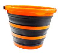 Seau pliable, noir/orange