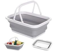 Seau Pliable, Panier Pliable Camping et Maison - Bassine Retractable, Lavage, Stockage Léger - Idéal pour Voyage, Randonnée et Domicile