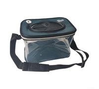 Seau pliable pour appâts vivants avec valve d'air pour le stockage des articles de pêche, design portable en maille pour garder les poissons en vie (30 cm)
