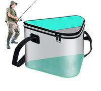 Seau pliable pour poissons | Poignée de transport 12 litres - Seau à eau pliable et réservoir à poisson | Pour pique-niques et camping et fêtes en plein air, ruisseaux, rivières, lacs, mer, bateau