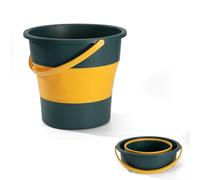 Seau Pliable Seau en Silicone avec Anse Sceau Retractable Portable pour Camping Pêche Ménage Lessive Jardinage (Bleu, 5l)