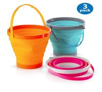 Seau Pliant Seau Baignoire Pliante Polyvalente En Silicone De 2 Litres, Demi-Gallon
