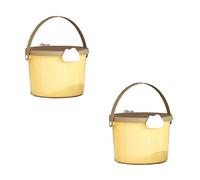 Seau Portatif Pour Jouets D'enfants, Baril De Rangement Circulaire Pour Blocs De Construction, Jaune