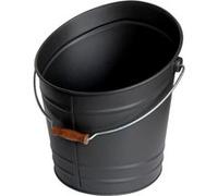 Seau à bûches - GUILLOUARD - 17 L - Acier galvanisé - Noir - Poignée en bois