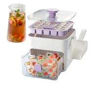 Seau pour congélateur - Type presse double couche avec poignée | Plateaux à glace pour réfrigérateur avec conteneur, pour whisky, cocktails, bières, boissons été en plein air