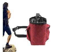 Seau pour sac à craie, sac à craie d'escalade - rangement en plâtre avec poche zippée et ceinture réglable à la taille | organisateur avec fermeture à cordon pour l'escalade dans la salle de sport,