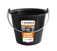 Seau Prochok noir 12L anse 6,8mm MONDELIN