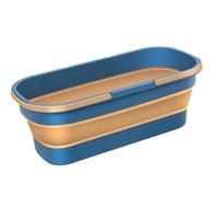 Seau rectangulaire pliable, bac à vaisselle pliable de 12 litres avec roues, séchés pour le nettoyage de la maison, seau de lavage multi-usages pour le nettoyage, les