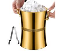 Seau Réfrigérant Inox - Bassine À Boissons, Bac Polyvalent | Récipient Isotherme Pour Champagne, Punch, Bouteilles De Vin, Cocktails, Pique-nique, Mariage, Garden-party, Soirée, Bar, Réception Festive