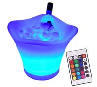 Seau refroidisseur LED avec 16 couleurs statiques et 4 modes changeants, longue durée de vie de la batterie de 6 à 8 heures, pour jardin, fête, piscine