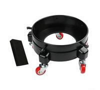 Seau robuste en polypropylène - Capacité de charge de 113,4 kg - Rouge/noir | 5 roues standard, 2 poulies de frein, mobilité fluide et stable, idéal pour le lavage de voiture, utilisation intensive