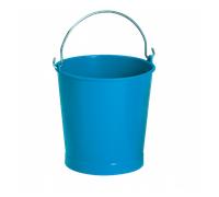 Seau rond 13 L anse inox - bleu