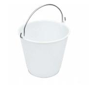 Seau rond - anse inox - 14 litres - blanc GILAC