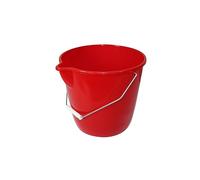 Seau Rond Anse Métal, 12 L, Rouge