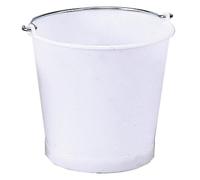 Seau rond 13 L anse inox - blanc