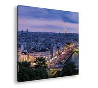 Seau sur les toits de Paris - Format : 40 x 40 cm - Impression numérique de qualité supérieure - Sans poster ni affiche