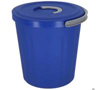 Seau utilitaire KOTARBAU avec couvercle et poignée plastique bleu marine 15 L _