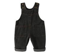 SEAUR Bebe Garçon Salopette en Jean Jambe Droite Décontractée Salopette Ample Enfant Combinaison Denim Sans Manches