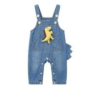 SEAUR Bébé Salopette en Denim Coton Coupe Ample Vintage Enfant Salopette en Jean Été Confortable Mignonne 6 mois-5 ans
