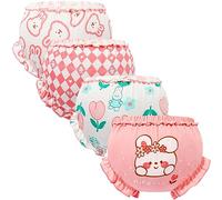 SEAUR Bloomer Short Culotte en Coton pour Bébé Fille Garçon 4 Pièces Short à Volants Slips Elastique Short à Pain Mignon Couleur 5 90 6-12 Mois