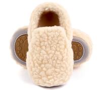 SEAUR Bottines Bébé Unisex Chaussure en Bas âge Naissance Hiver Chaussure en Peluche Chaud Bébé Garçon Fille Chaussons Tout-petit Beige 0-6 Mois