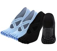 SEAUR Chaussettes de Yoga Antidérapantes pour Femme Chaussette Pilates en Coton Dame pour Yoga Danse Ballet Sport Chausson Sport Anti-dérapantes Taille 35-40