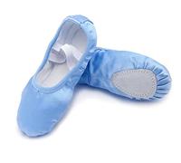 SEAUR Chausson de Danse Ballet Enfant Fille Chaussure de Ballet Toile Demi Pointe Pantoufle de Ballet Fille 32 EU
